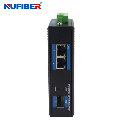 1000M Industrial Fiber Ethernet switch 2 Rj45+1x1000M SFP Slot with Din-rail wall mount