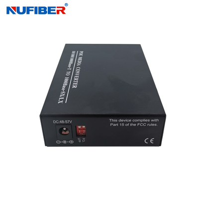 Gigabit POE 15W SFP to RJ45 Optical Media Converter 100/1000Mbps SFP to UTP POE Media Converter