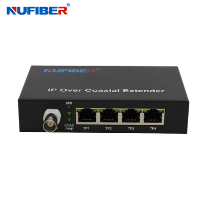 10 100Mbps Ethernet Over Coaxial Extender 2KM With 1BNC 4LAN
